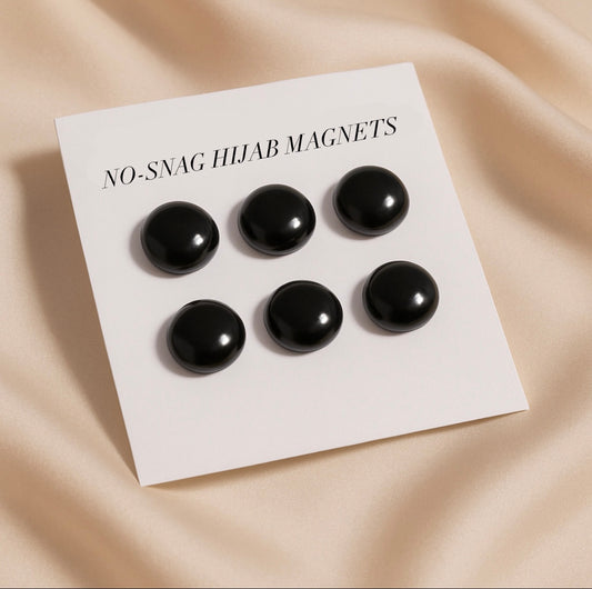 6-in-a-Pack Luxury Magnetic Hijab Pin – Effortless Elegance, No Snags
