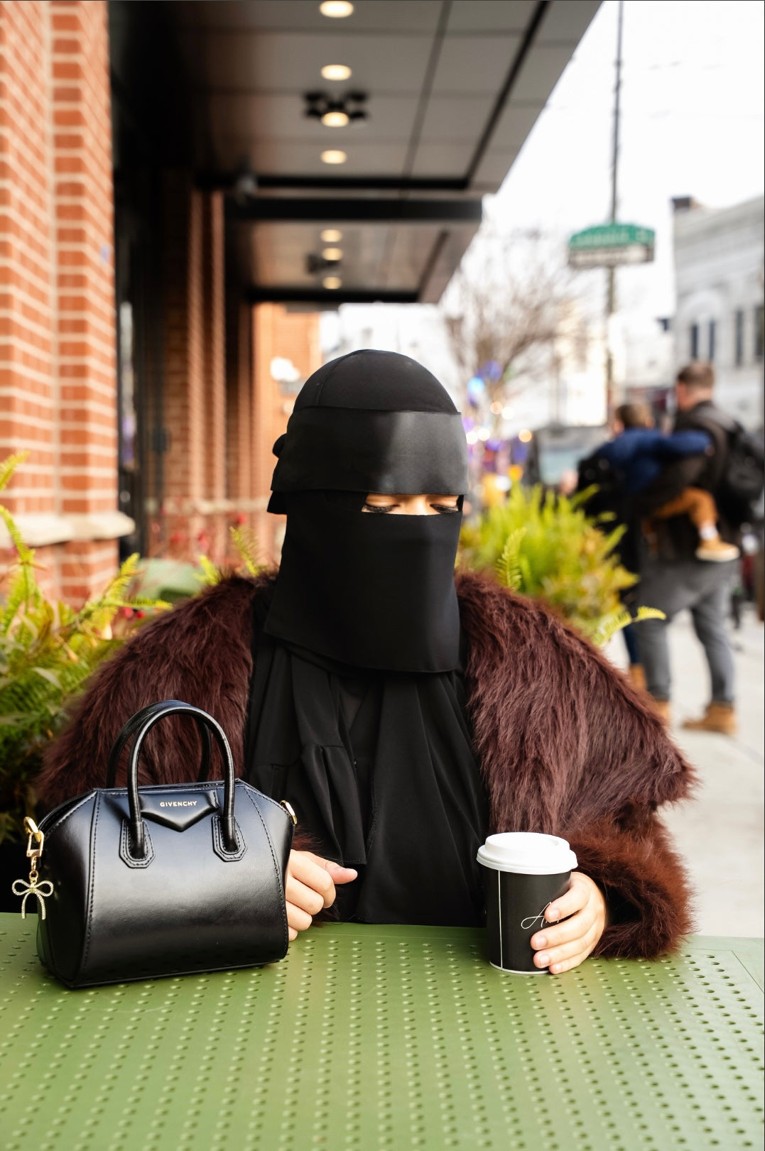 Safiyyah Satin Band Makeup Niqab- Short Length