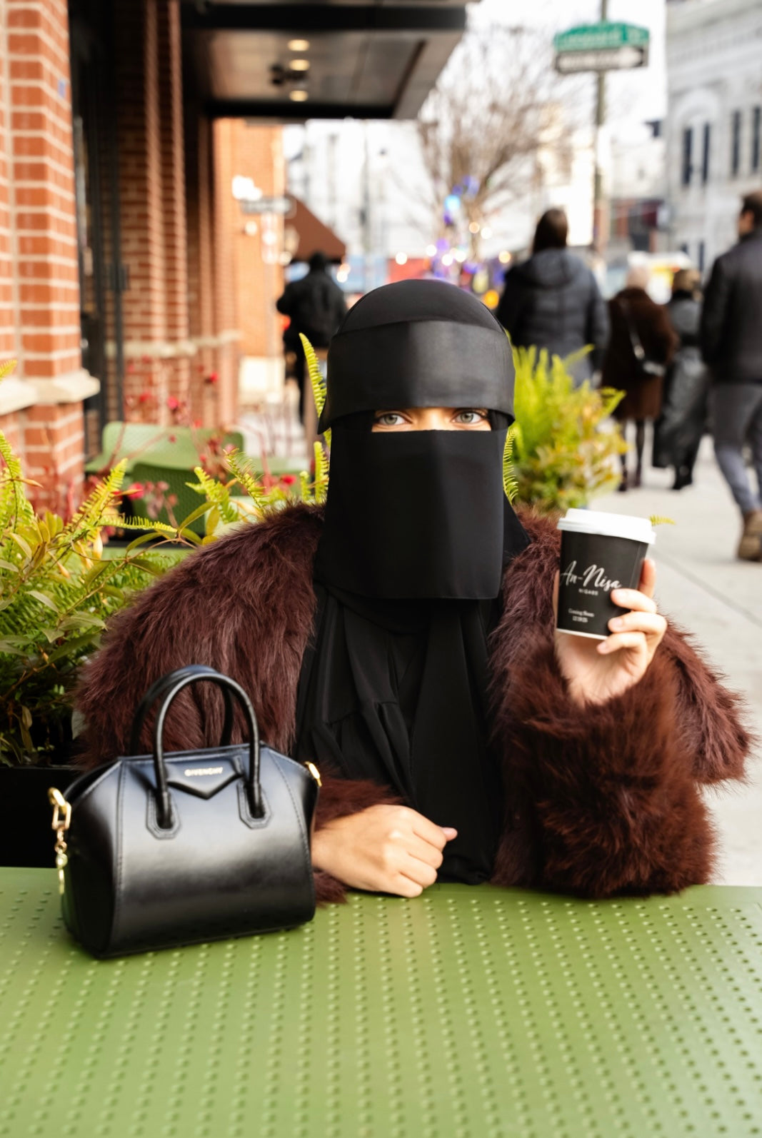 Safiyyah Satin Band Makeup Niqab- Short Length